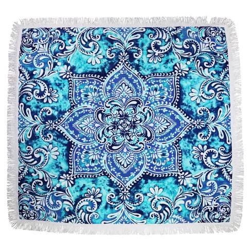 Fringe Claudette Oversized Beach Towel Blue - Sand & Surf : Target