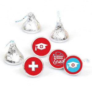 Big Dot of Happiness Nurse Graduation - Medical Nursing Graduation Party Round Candy Sticker Favors - Labels Fits Chocolate Candy (1 sheet of 108) - 1 of 4