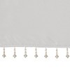 TopComfy Curtain Panels Faux Silk Valance Elegant Beaded Window Curtain Soft Faux Silk Fabric Decorative Curtain for Home, Silver, 1.7"*10.04"*7.09" - 3 of 4