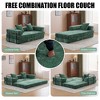 Chenille Floor Sofa Bed with Pillow and Armrests, Convertible Futon Couch for Small Spaces, Foldable Sofa Sleeper for Living Room or Bedroom-Koiai - 2 of 4