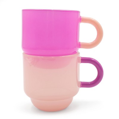 2pk 25oz Glass Mugs - Bullseye's Playground™