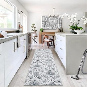 Coolmee Area Rugs Vintage Paisley Print Rug Non-Shedding Carpet Ultra-Thin Lightweight Rug for Farmhouse Bedroom Dining Room Office - 1 of 4