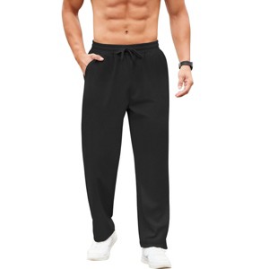 COOFANDY Men Jogger Yoga Sweatpants Casual Athletic Elastic Waist Pants Open Bottom Trouser Jersey Knit Pants with Pockets - 1 of 4