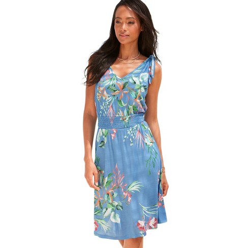 LASCANA Women's Floral Tie Strap Dress - image 1 of 4