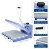 16x20 Heat Press, Digital Professional Sublimation Machine, Fast Heating, Industrial Quality with Heat Press Machine for T-Shirt, Blue - 2 of 4