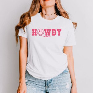 Simply Sage Market S.W.Smiley Howdy Smiley Face Short Sleeve Tee - 1 of 4