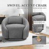 MAYEERTY Swivel Accent Chairs, Modern Upholstered Chairs with Lumbar Pillow for Home, Office- Beige - 2 of 4
