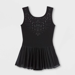 Girls' Dancewear Tank Leotard with Skirt - Cat & Jack™ Black - 1 of 2