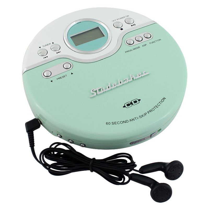 Studebaker Personal CD Player with FM Radio, 60 Second ASP and Earbuds (SB3703), 3 of 6