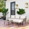 Outsunny 5 Pieces Patio Furniture Set with Cushions, Sofa, Chaise Lounge, Stool, Coffee Table - 3 of 4
