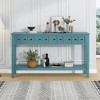 Tramull Rustic Console Table with 4 Drawers, Sofa Table with Storage Shelf for Entryway, Hallway & Living Room - 3 of 4