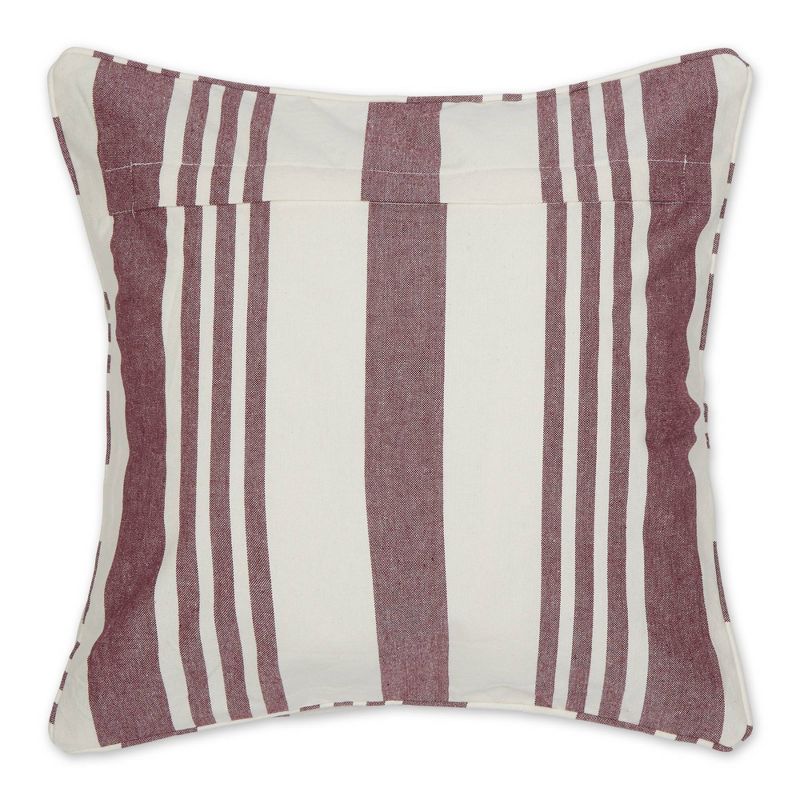 2pc 18"x18" Bold Chambray Striped Recycled Cotton Square Throw Pillow Cover - Design Imports, 4 of 7