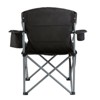 Okak Heavy Duty Camping Chair with Quad Lumbar Back and Padded Arm, Folding Chair with Side Pockets and Cup Holder for Beach, Lawn, Picnic, Black+Gray - 3 of 4