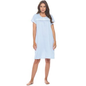 Casual Nights Women's Super Soft Yummy Nightshirt, Short Sleeve Nightgown, Night Dress with Fun Prints & Patterns - 1 of 4