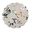 C&F Home Dogwood Meadows Round Scalloped Single Placemat Floral Butterfly Design, 17" - 2 of 4