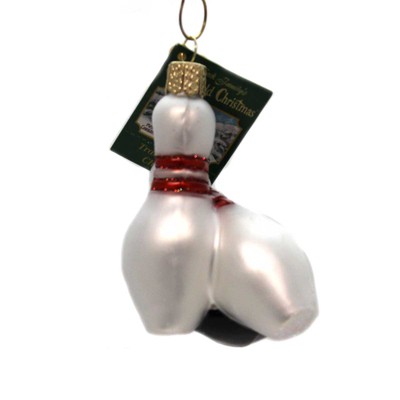 Old World Christmas 3.0" Bowling Ball Pin Christmas  -  Tree Ornaments