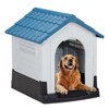 phiestina 33 inch Large Plastic Dog House, Blue & White, with Air Vents and Elevated Floor for Indoor/Outdoor Use - 3 of 4