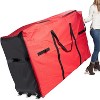 Camerons Christmas Tree Storage Bag - Rolling w Wheels, Heavy Duty 58"x24"x34" Storage Container w Durable Handles and Tight Zipper Closure - 3 of 3