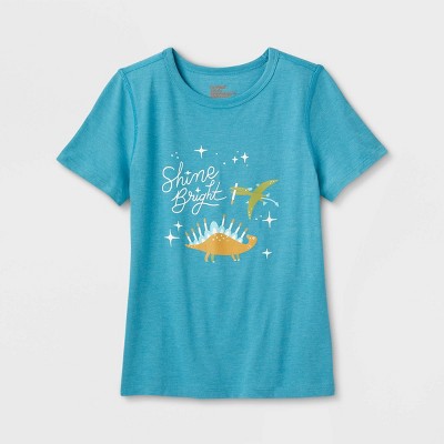 Kids' Adaptive Short Sleeve Hanukkah 'Shine Bright' Graphic T-Shirt - Cat & Jack™ Blue