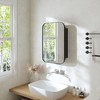 SpassWay 24 x 36 Inch Recessed or Wall Mount Medicine Cabinet Black Bathroom Storage with 3 Cupboards - 4 of 4