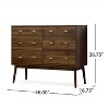 GDFStudio Wilbur Mid-Century Modern Wooden 6 Drawer Double Dresser - 3 of 4