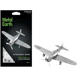 Model Kit Mitsubishi Zero Fighter Aircraft "Imperial Japanese Navy Air Service" (Moderate Difficulty) Steel Model by Metal Earth - 1 of 4