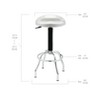 Seville Classics Contoured Stainless Steel Seat Pneumatic Adjustable Work Stool - 2 of 4