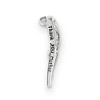 Black Bow Jewelry Rhodium Plated Sterling Silver & CZ Thank You Mother Necklace, 18 Inch - 2 of 4