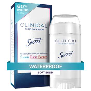 Secret Clinical Strength Soft Solid Antiperspirant and Deodorant - Waterproof - 2.6oz