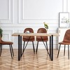 NicBex 55.1" Modern Rectangular Wood Dining Table 1.5" Thick Engineered Wood Tabletop with Metal Legs for Kitchen - 2 of 4
