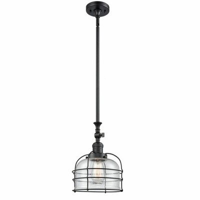 Bell Cage - 1 Light Mini Pendant In Traditional Style-13 Inches Tall and 9 Inches Wide