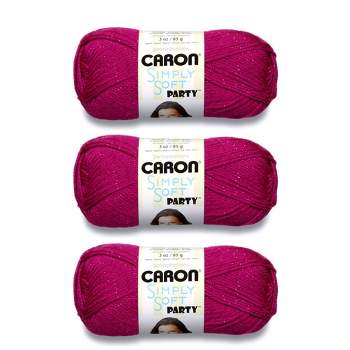 Caron Simply Soft Neon Pink Yarn - 3 Pack of 170g/6oz - Acrylic - 4 Medium  (Worsted), 3 - Kroger