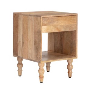 MH London Rhonda 24" Night Stand with Drawer Mango Wood - 1 of 4