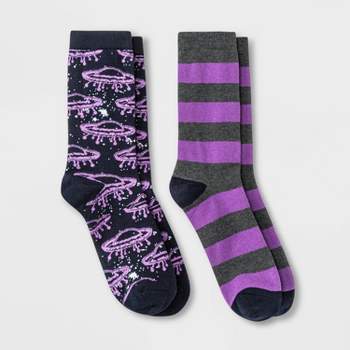Men's Galaxy Tie-dye Crew Socks - Original Use™ Purple 6-12 : Target
