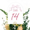 Big Dot of Happiness Pink Bow Table Numbers, Tying The Knot Bachelorette Decor, Coquette Centerpieces, Double-Sided 5 x 7 inches Table Numbers - 1-20 - 4 of 4
