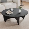 Mayeerty Mid-Century Modern Wooden Coffee Table, Black - 2 of 4