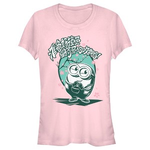 Juniors Womens Minions: The Rise of Gru Bob Cherry Blossoms T-Shirt - 1 of 4