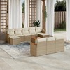 vidaXL Garden Sofa Set Beige Poly Rattan Large Modular Garden Sofa Set - 2 of 4