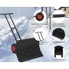 GustoWave Heavy-Duty Snow Shovel with Wheels, 29" Steel Blade, 5-Way Adjustable Handle & Angle for Easy Driveway Clearing - 4 of 4