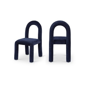 Meridian Furniture,Amari Chenille Fabric Dining Chair, Set of 2 - 1 of 4