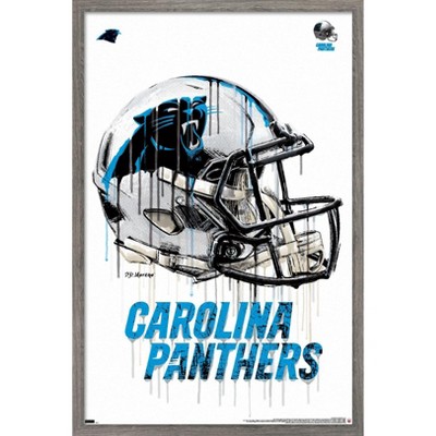 Trends International Nfl Carolina Panthers - Neon Helmet 23 Framed Wall  Poster Prints Black Framed Version 14.725 X 22.375 : Target