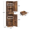 USIKEY 67“ Tall Storage Cabinet with Adjustable Shelves & 2 Doors, Narrow Tall Cabinet for Living Room, Home Office, Rustic Brown - 2 of 4