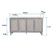 4 Door Accent Cabinet, Decorative Storage Cabinets with Adjustable Shelves - Maison Boucle - 4 of 4