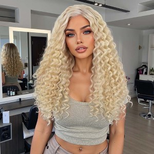 Jessie's Wig 22 Inch Curly Wig Synthetic Hair 13x3.5 Lace Platinum Blonde 1 Pc/Pack - 1 of 4