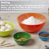 6 Piece Plastic Mixing Bowls Set, Colorful Serving Bowl for Kitchen, Ideal for Baking, Prepping and Cooking,Nesting Design for Space Saving Storage - 2 of 4