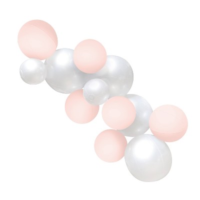 MINNIDIP Balloon Garland 12 Cluster in Blush & Pearl