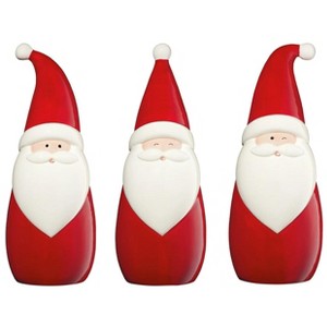 3-Piece Tabletop Ceramic Santa Christmas Decoration - 1 of 4