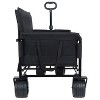 3-in-1 Convertible Folding Wagon Cart with Bench Seat & Storage - 500lbs Heavy-Duty Utility Wagon, 180L Capacity All-Terrain Wheels for Camping, black - 2 of 4