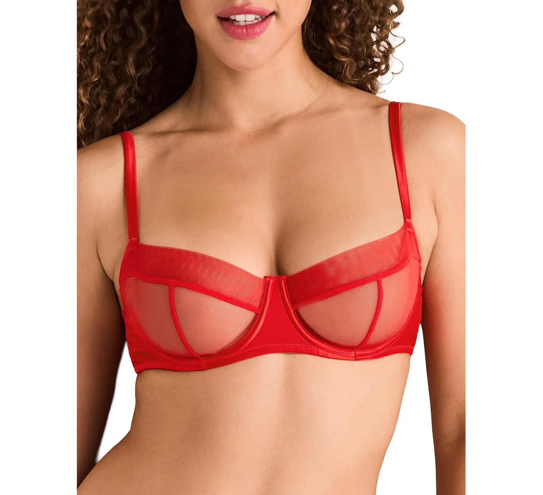 Adore Me Women's Brittani Balconette Bra Dark Orange 38C