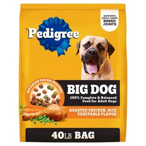 Pedigree Roasted Chicken, Rice & Vegetable Flavor Big Dogs Adult Complete Nutrition Dry Dog Food - 40lbs - 1 of 4